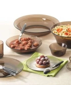 Duralex Saladier Tulipe 2,2L En Verre Trempé Résistant Teinté Sepia -Chef&Sommelier-boutique saladier tulipe 2 2l en verre trempe resistant teinte sepia 2