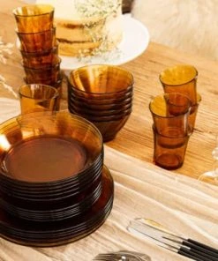 Duralex Saladier Tulipe 2,2L En Verre Trempé Résistant Teinté Vermeil -Chef&Sommelier-boutique saladier tulipe 2 2l en verre trempe resistant teinte vermeil 2