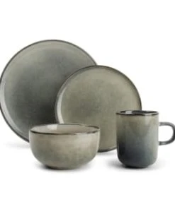 Salt & Pepper Service 16 Pièces Vert/bleu