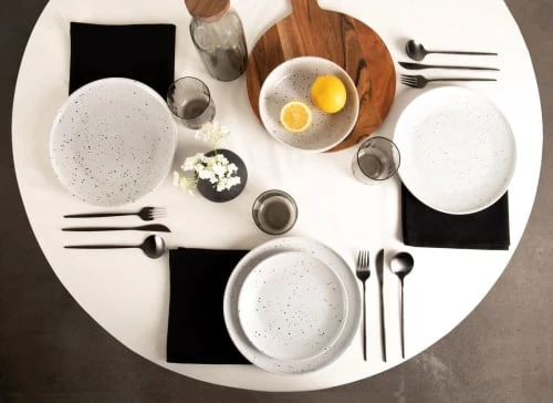 Sia Deco Service 34 Pièces En Grès Blanc 4 Sia Deco Service 34 Pièces En Grès Blanc – Image 2