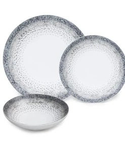 Table Passion Service D'assiettes 12 Pièces En Grès Blanc