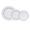 Table Passion Service D'assiettes 12 Pièces En Porcelaine Blanc -Chef&Sommelier-boutique service d assiettes 12 pieces en porcelaine blanc