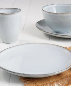 Mica Decorations Service De Table 16 Pièces En Céramique Gris -Chef&Sommelier-boutique service de table 16 pieces en ceramique gris 1