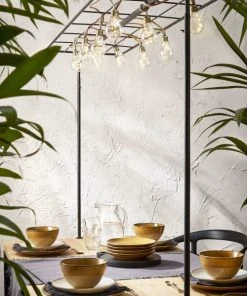 Mica Decorations Service De Table 16 Pièces En Céramique Ocre -Chef&Sommelier-boutique service de table 16 pieces en ceramique ocre 1