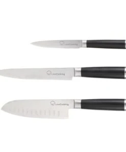 LIVOO Set De 3 Couteaux Japonais En Acier Inoxydable Noir -Chef&Sommelier-boutique set de 3 couteaux japonais en acier inoxydable noir 4