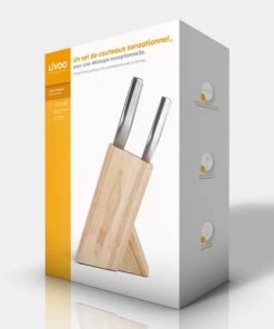 LIVOO Set De 5 Couteaux En Bois Beige -Chef&Sommelier-boutique set de 5 couteaux en bois beige 7