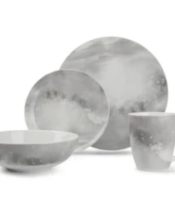 Salt & Pepper Set De Vaisselle De 16 Pièces Gris