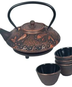 Signes Grimalt Set Théière De Type Japonaise En Fonte Et 4 Petits Bols