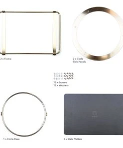 Artesa Support De Service 2 Niveaux Bois Et Ardoise Noir & Marron -Chef&Sommelier-boutique support de service 2 niveaux bois et ardoise noir marron 3