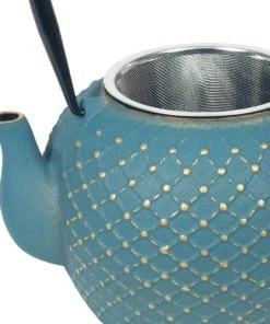 Signes Grimalt Théière De Type Japonaise Bleue Et Or En Fonte 0.85 Litre -Chef&Sommelier-boutique theiere de type japonaise bleue et or en fonte 0 85 litre 2