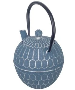 Signes Grimalt Théière De Type Japonaise Gris-bleu En Fonte 1.3 Litre -Chef&Sommelier-boutique theiere de type japonaise gris bleu en fonte 1 3 litre 2