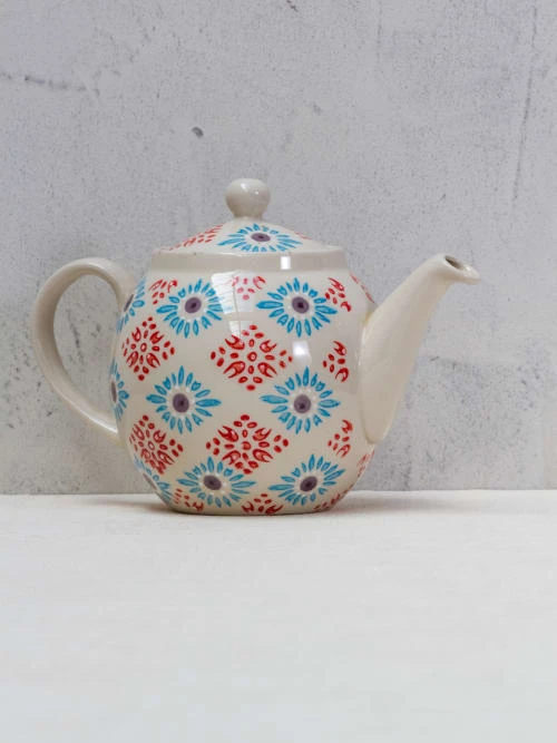 Chehoma Théière En Céramique Rouge Et Bleu 4 Chehoma Théière En Céramique Rouge Et Bleu – Image 2