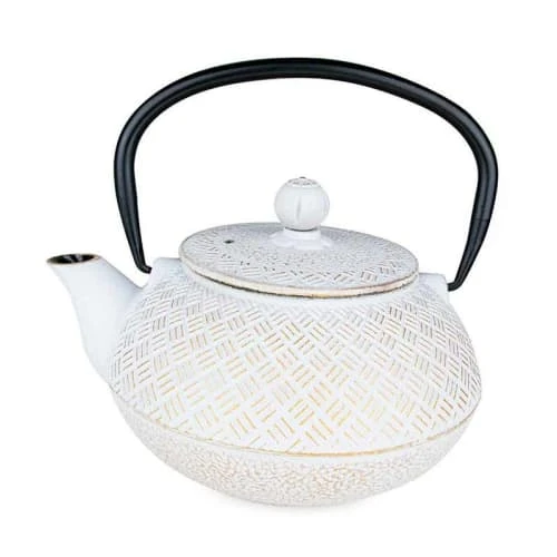 Aromandise Théière En Fonte Blanche 800ml 3 Aromandise Théière En Fonte Blanche 800ml