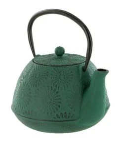 Aromandise Théière En Fonte Vert émeraude 1,2L