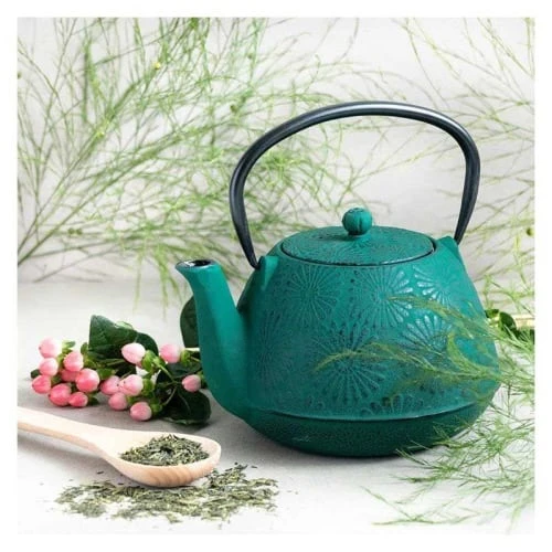 Aromandise Théière En Fonte Vert émeraude 1,2L 8 Aromandise Théière En Fonte Vert émeraude 1,2L – Image 6