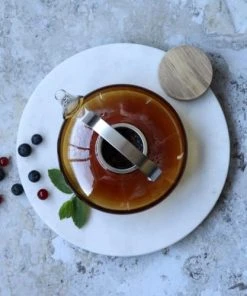 OGO Living Théière En Verre Borosilicate Avec Couvercle En Acacia 500 Ml -Chef&Sommelier-boutique theiere en verre borosilicate avec couvercle en acacia 500 ml 3