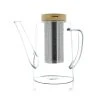 OGO Living Théière En Verre Borosilicate Et Couvercle En Bois 1,2L -Chef&Sommelier-boutique theiere en verre borosilicate et couvercle en bois 1 2l