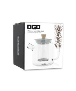 OGO Living Théière En Verre Borosilicate Et Inox 550 Ml -Chef&Sommelier-boutique theiere en verre borosilicate et inox 550 ml 1