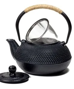Mani Bhadra Théière Japonaise Noire En Fonte 0,6L -Chef&Sommelier-boutique theiere japonaise noire en fonte 0 6l 1