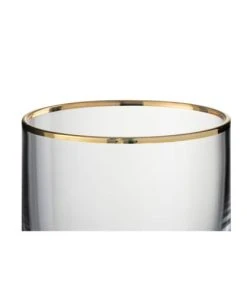 Wadiga Verre à Whisky En Verre Transparent Et Liseré Doré 35cl -Chef&Sommelier-boutique verre a whisky en verre transparent et lisere dore 35cl 1