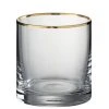 Wadiga Verre à Whisky En Verre Transparent Et Liseré Doré 35cl -Chef&Sommelier-boutique verre a whisky en verre transparent et lisere dore 35cl